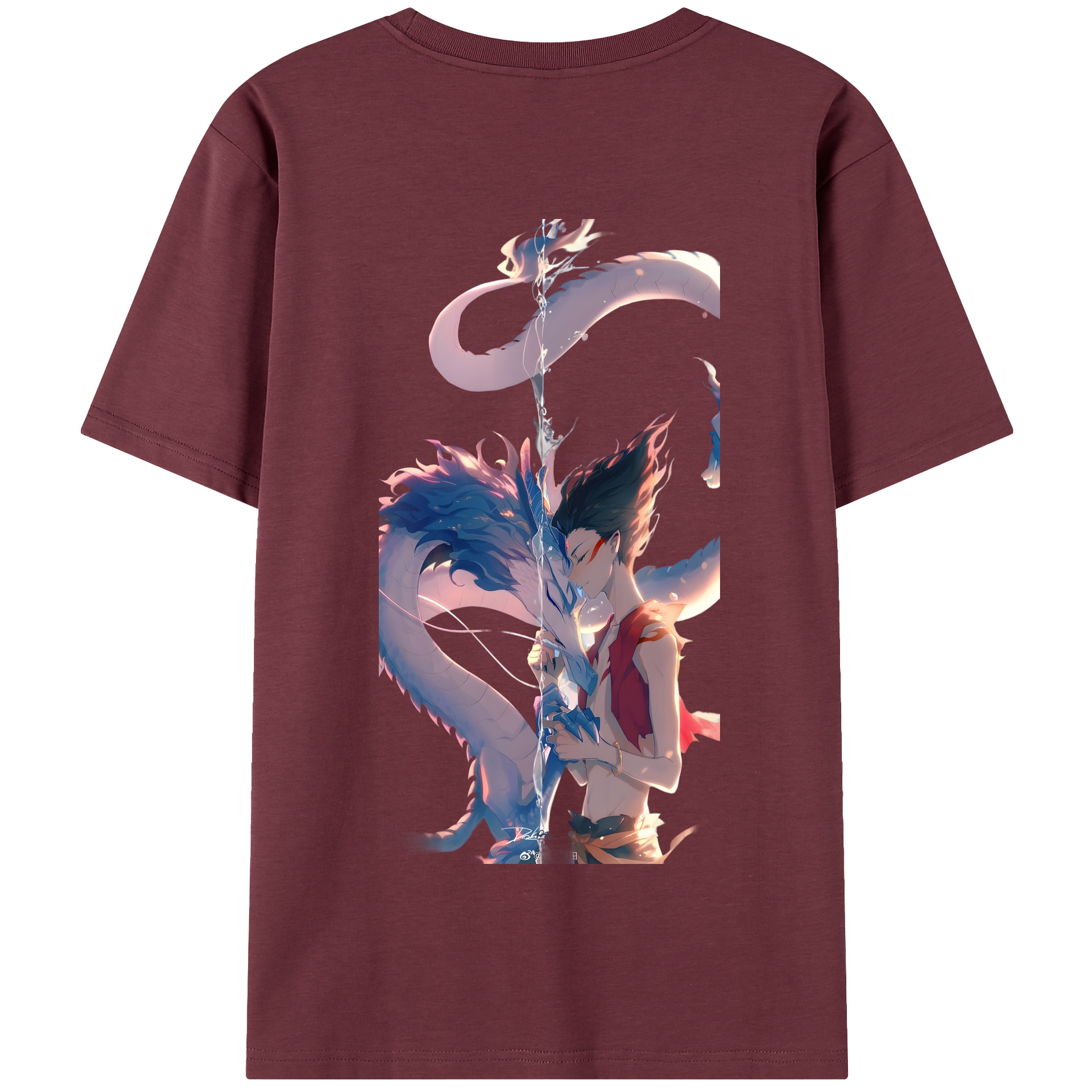 （画像用） Ne Zha 2 ナタ 魔童の大暴れ 綿100％半袖Tシャツ（背面プリント）